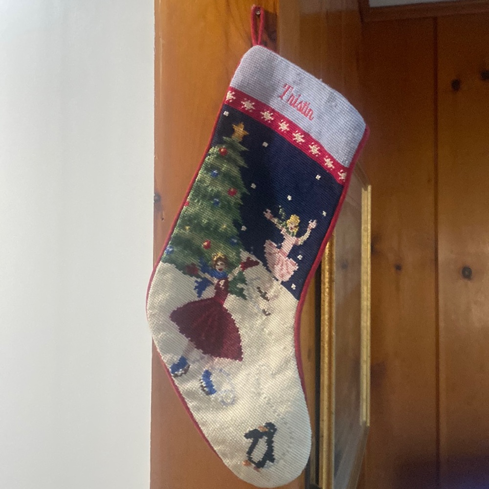 Land’s End embroidered stocking